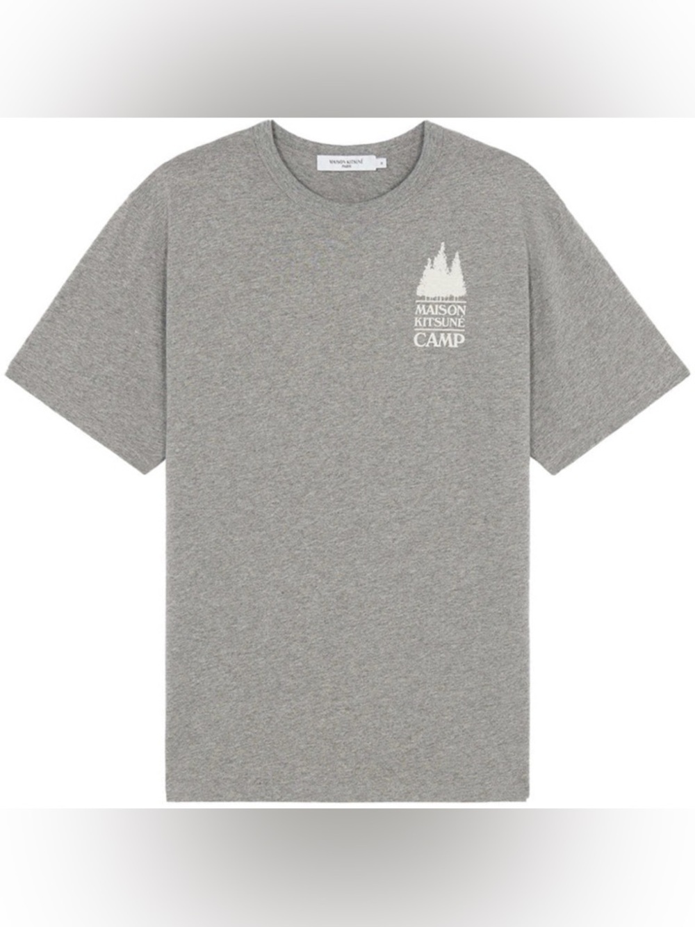 Maison Kitsuné Camp Graphic Tee - Heather Grey